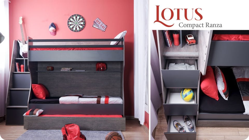 Lotus Compact Ranza Ahşap Merdiven 90*190