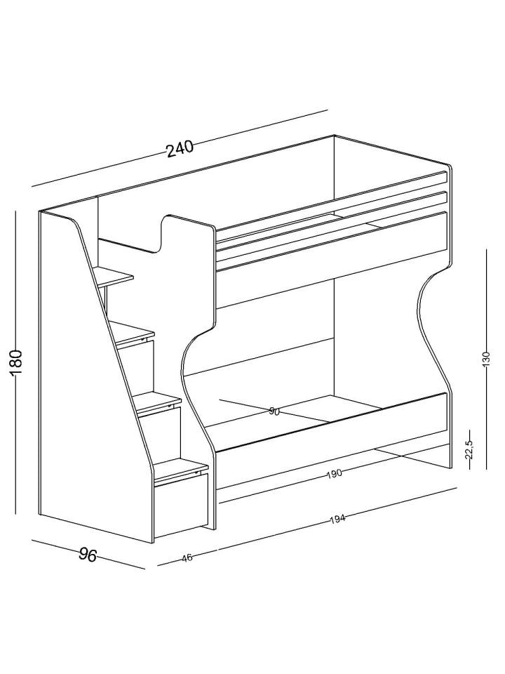 Lotus Compact Ranza Ahşap Merdiven 90*190