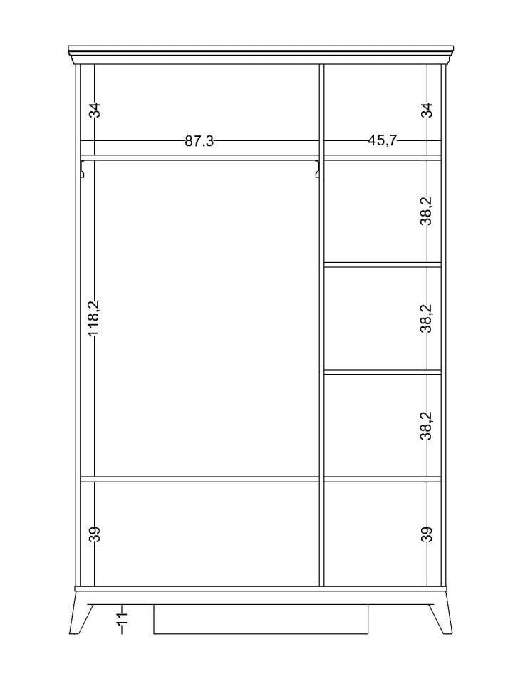 Gloria 3 Kapaklı Dolap