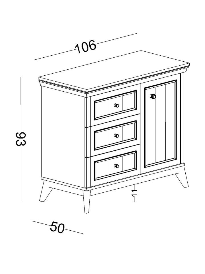 Gloria Kapaklı Şifonyer