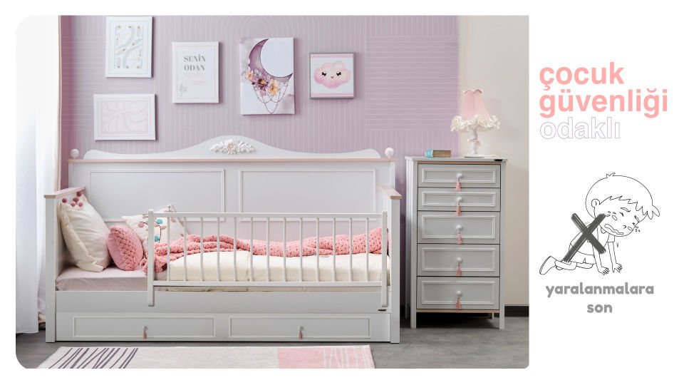 Alya Montessori 90X200 + Alt Karyola 90x190