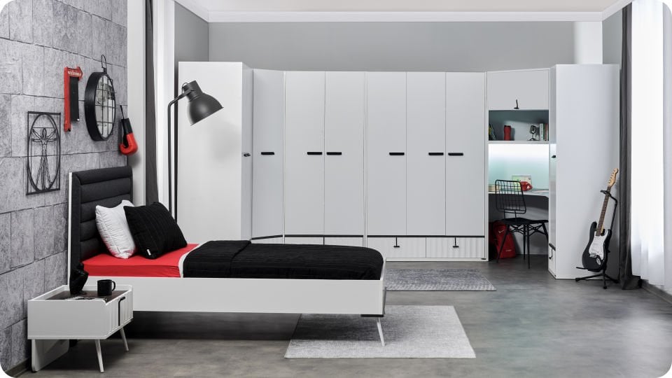 Cool Tekli Ahşap  Kapaklı Dolap 