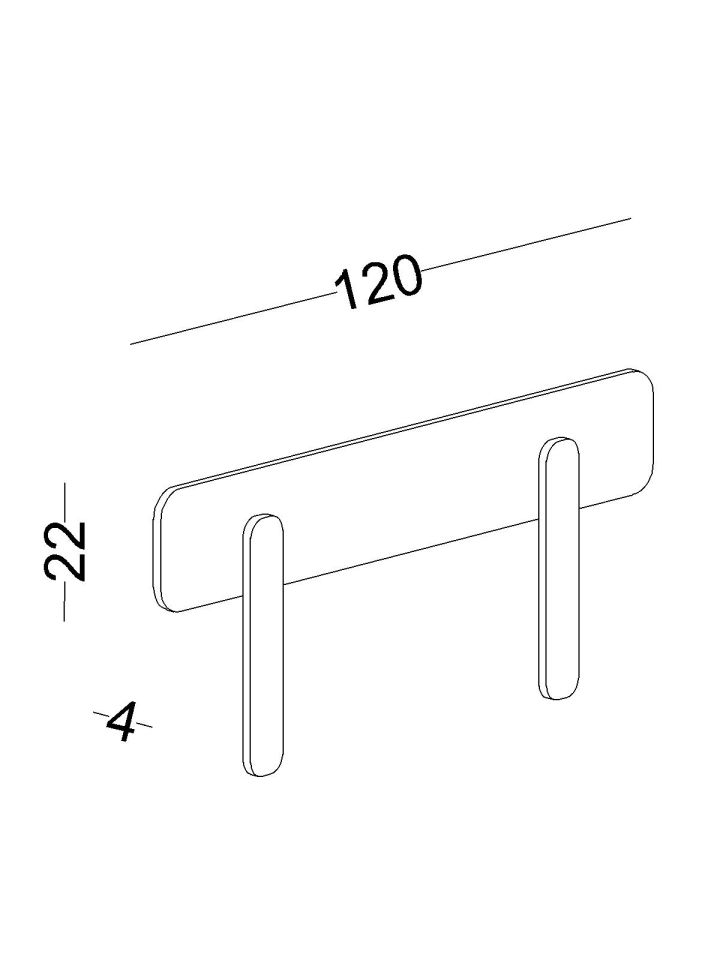 Opsiyonel Korkuluk 120x22 Ceviz