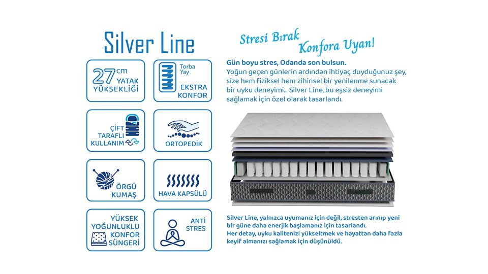 Silver Line Yatak 140*200