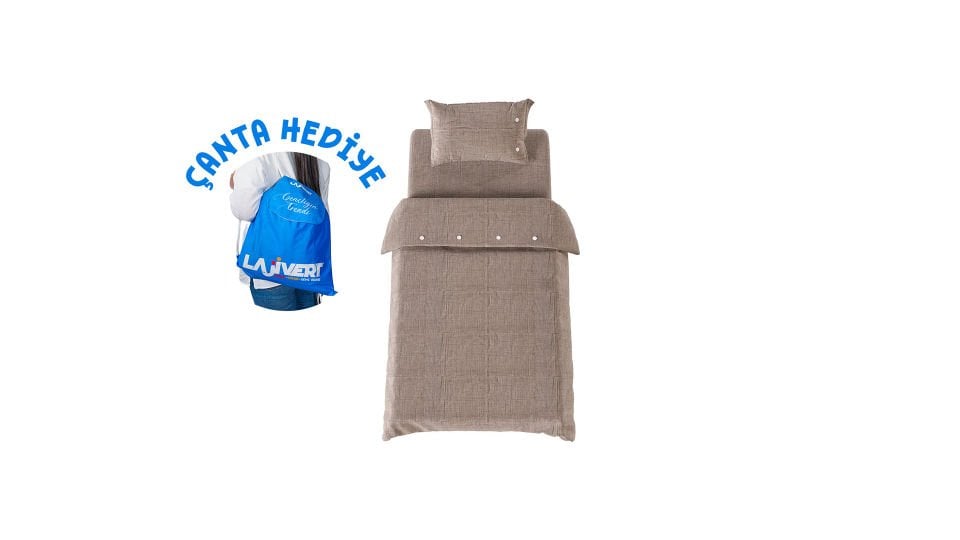 Stone Nevresim Takımı Açık Kahve