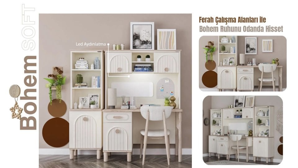 Bohemsoft Çalışma Masası Üst Modül
