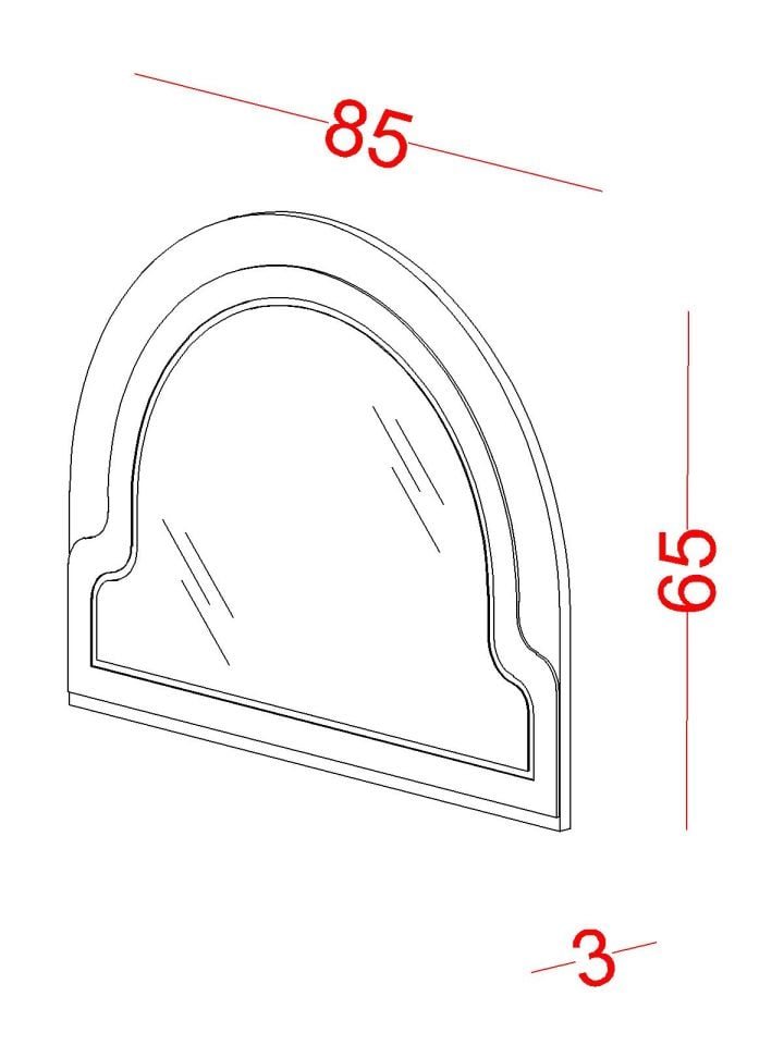 Bohemsoft Şifonyer Aynası Ledli