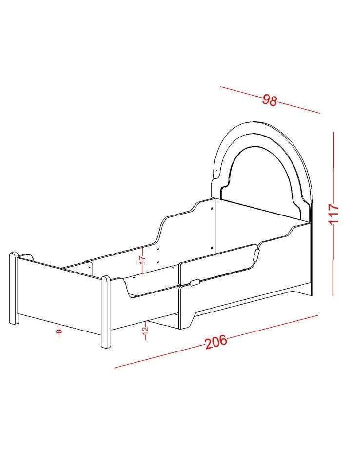 Bohemsoft Uzayabilen Lüx Karyola 90x130 / 90x200