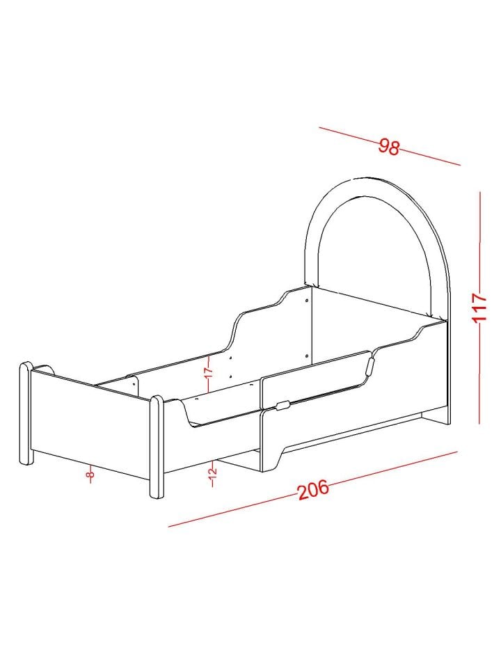 Bohemsoft Uzayabilen Karyola 90x130 / 90x200