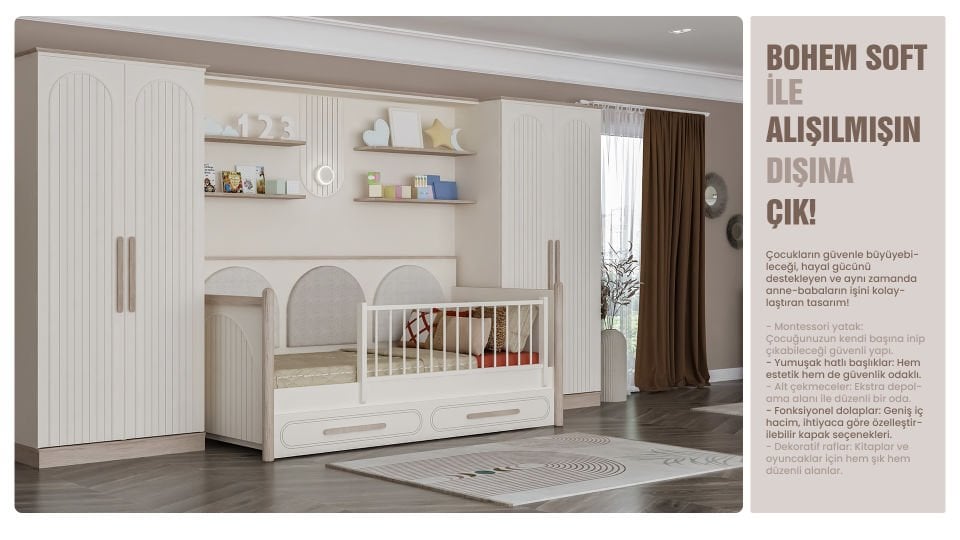 Bohemsoft Arka Ünite 200 cm