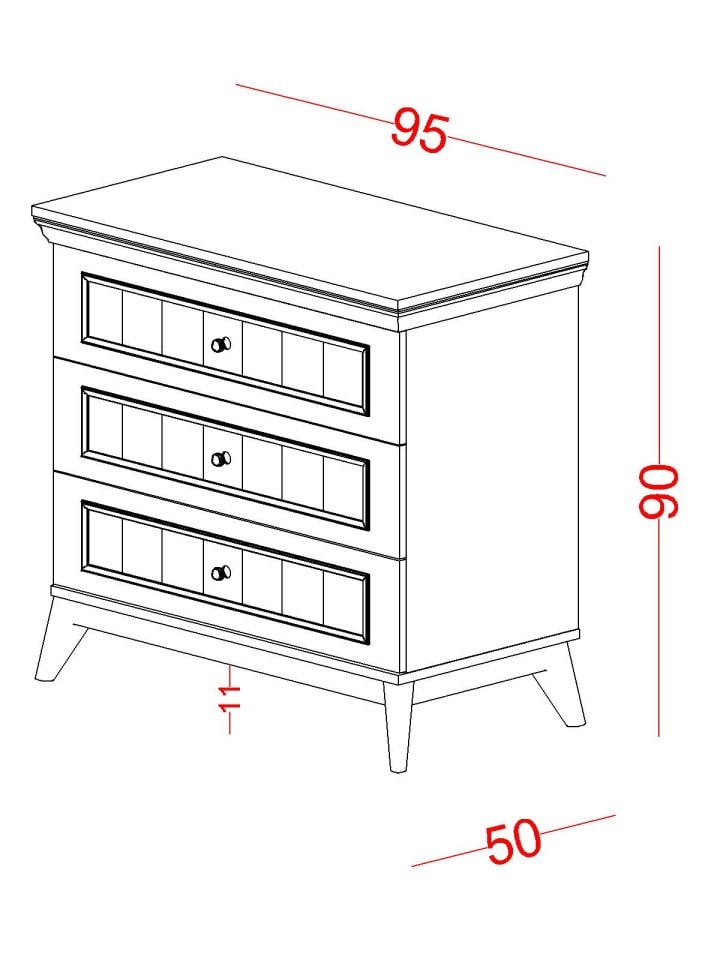 Gloria Çekmeceli Şifonyer