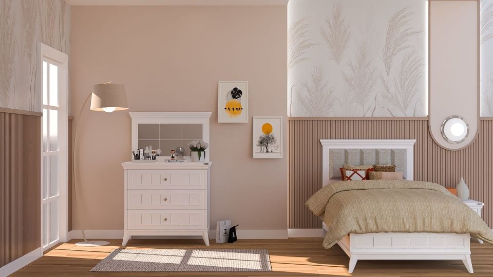 Gloria Çekmeceli Şifonyer ve Aynası