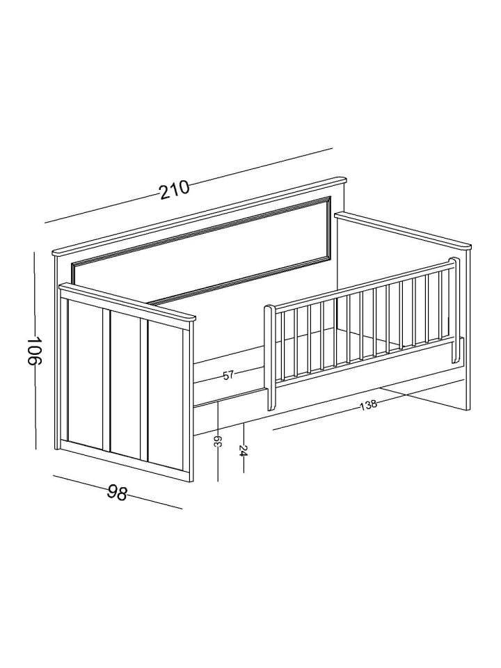 Junior Montessori Gri 90X200 + 90x190 Alt Karyola