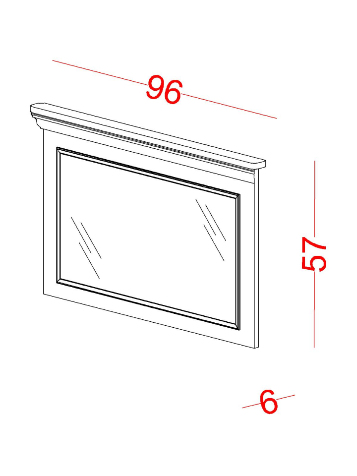 Gloria  Çekmeceli Şifonyer Aynası