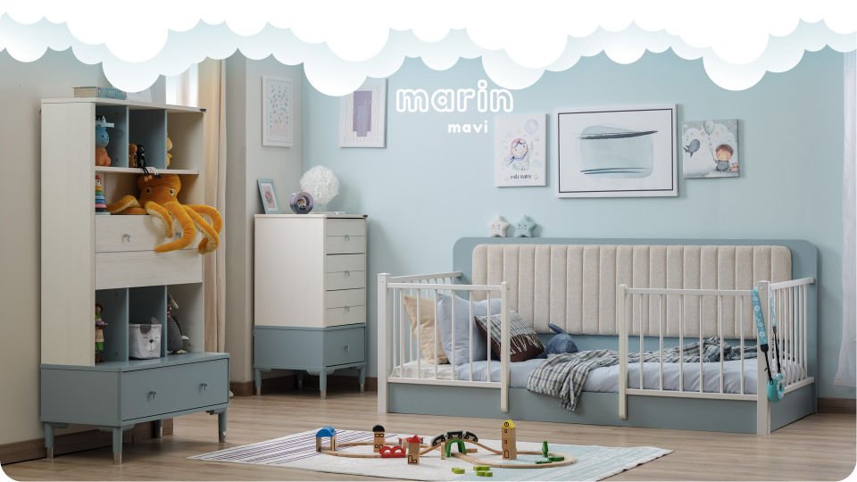 Marin Montessori 90*190 Mavi