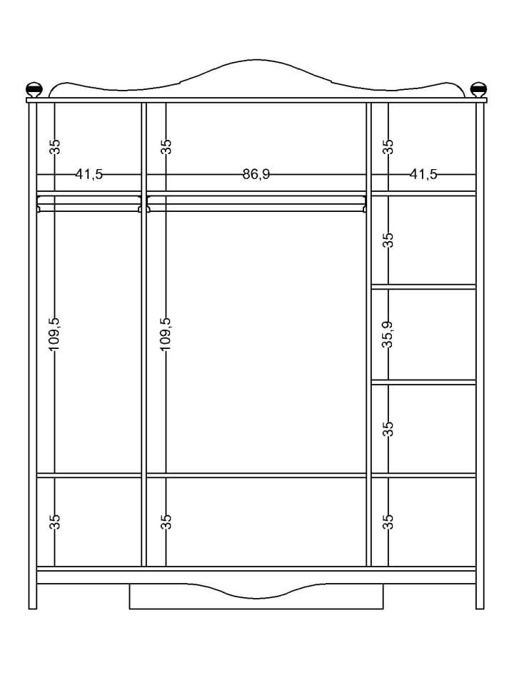 Alya 4 Kapaklı Dolap