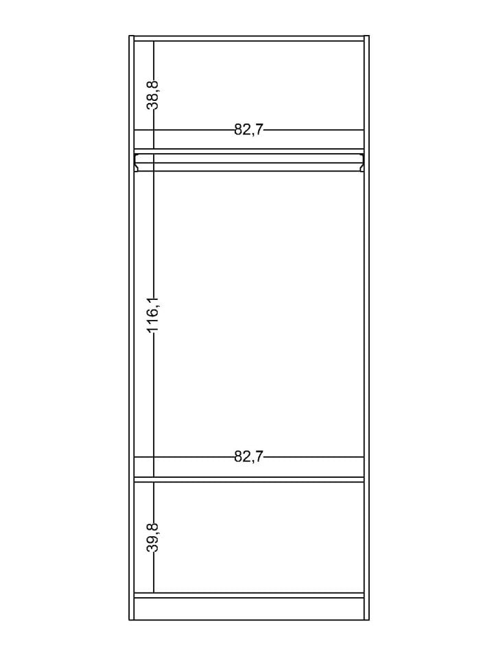 Nora 2 Kapaklı Dolap