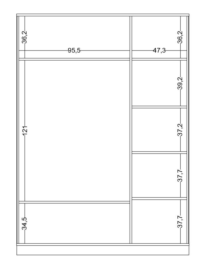 Huga 3 Kapaklı Dolap