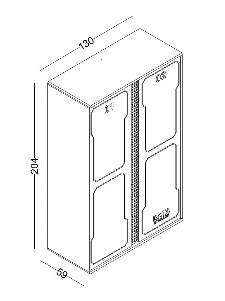 Arcade 2 Kapaklı Dolap