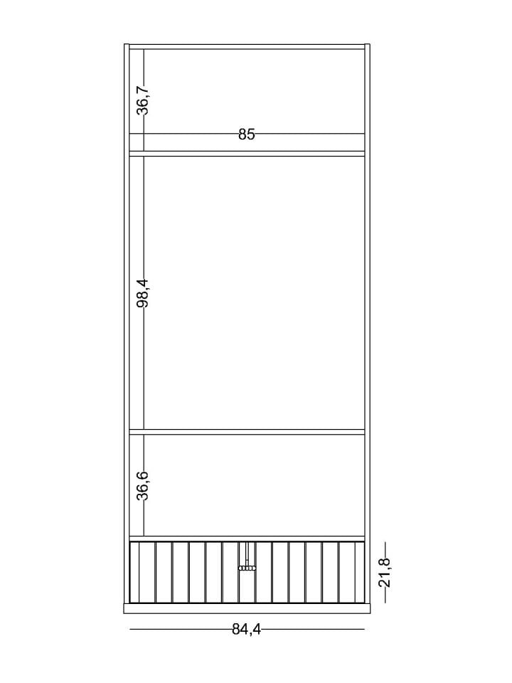 Cool 2 Li Cam Kapaklı Dolap
