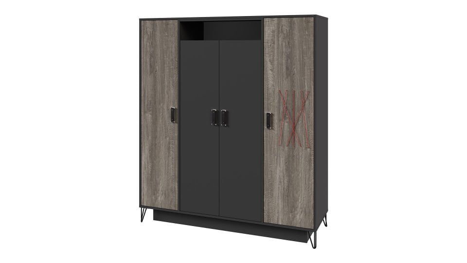 Lotus 4 Kapaklı Dolap