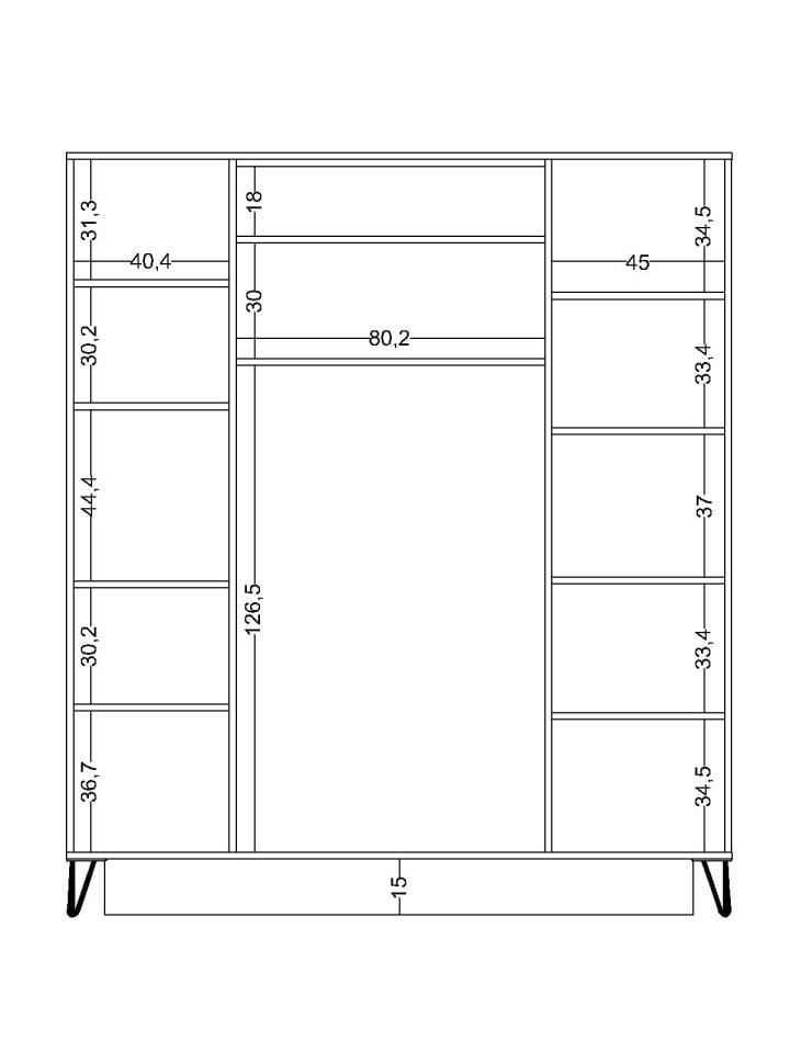 Lotus 4 Kapaklı Dolap