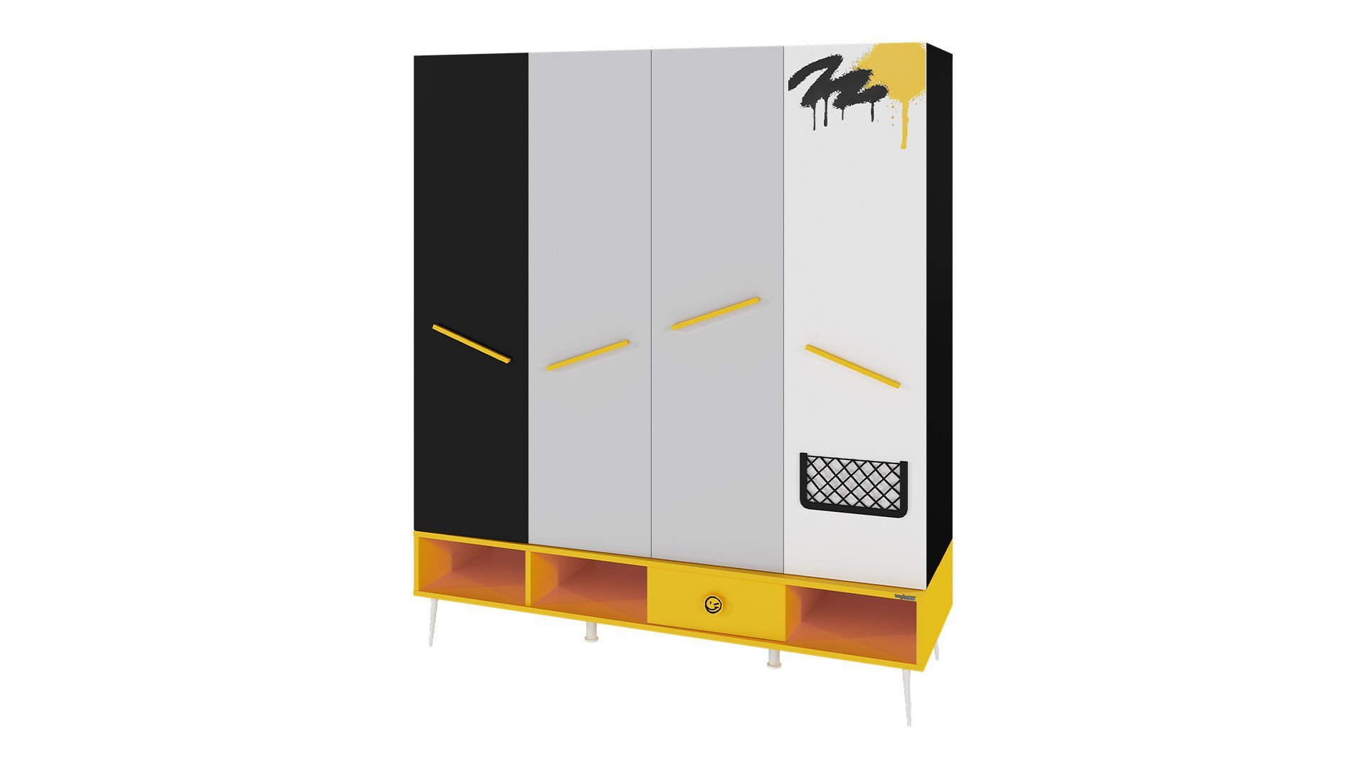 Skate 4 Kapaklı Dolap