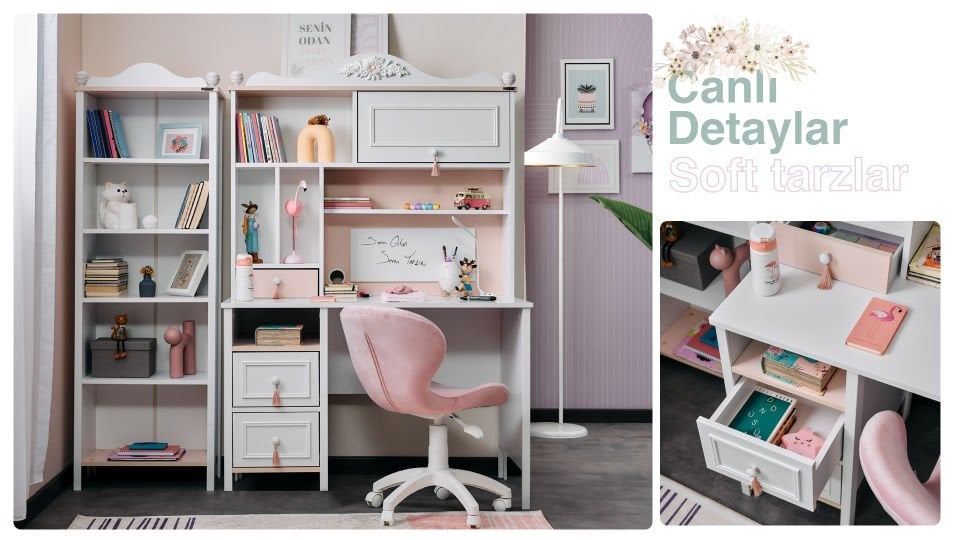 Alya Çalışma Masası + Üst Modül