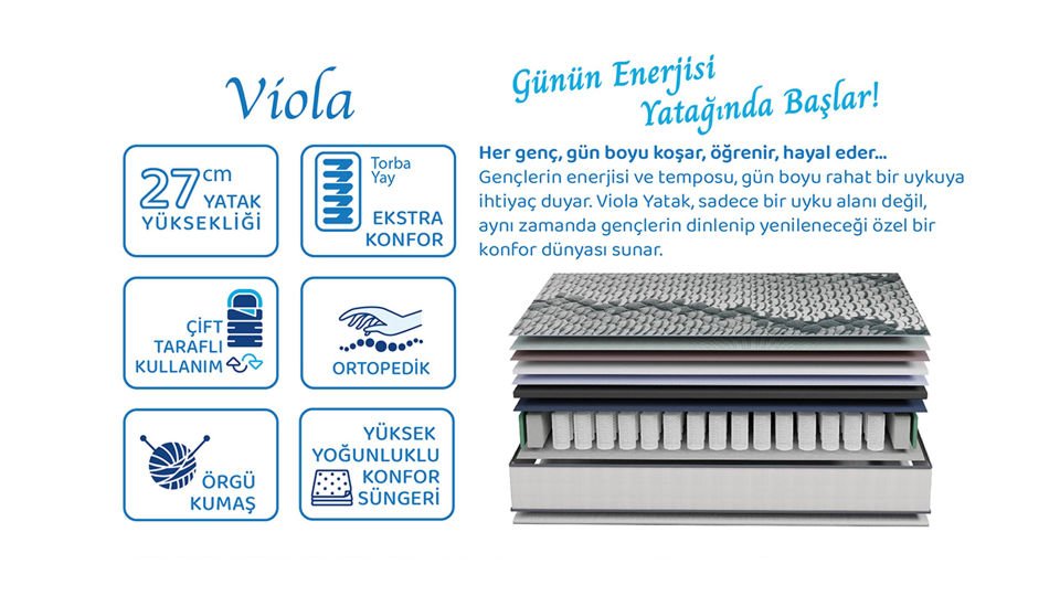 Viola Yatak - 140*200