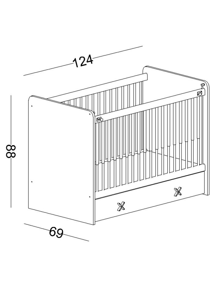 Extreme Bebek Karyolası 60X120