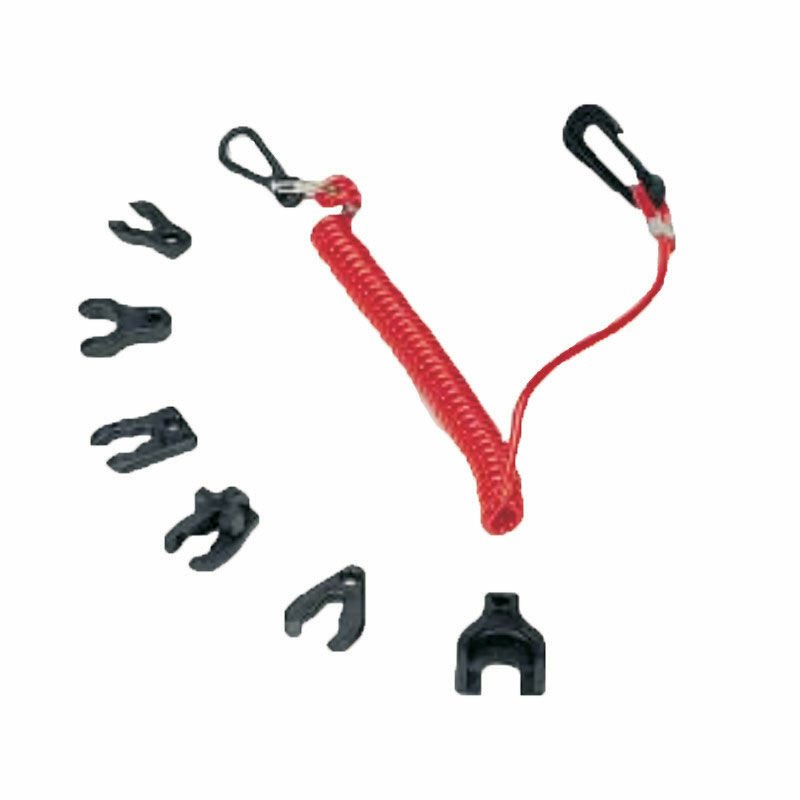 Set Kill Switch Key w/Coil Lanyard f/Mar/Mer Eng