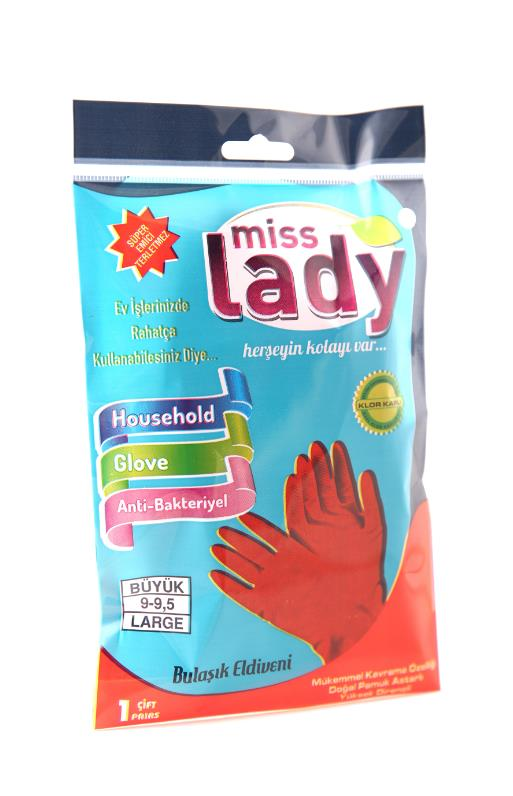 Mıss Lady 4302 Large Bulaşık Eldiveni*30x12=360