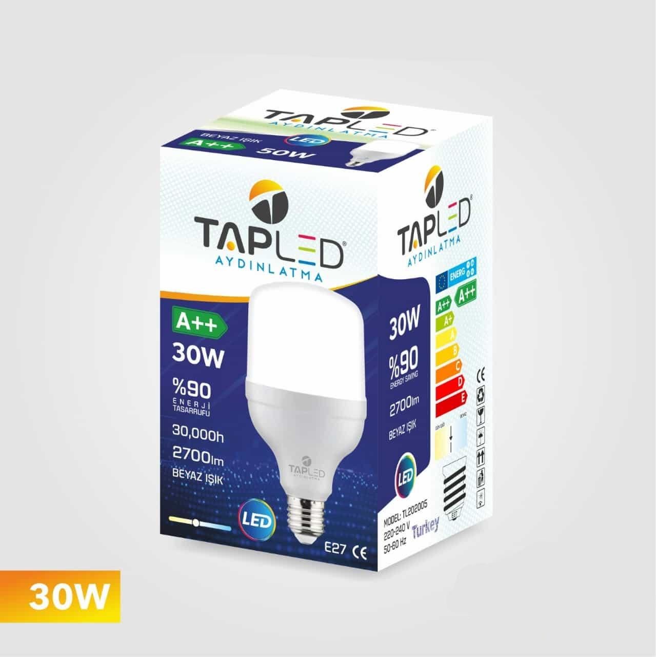 Tabled 30W Beyaz Torch Ampul*50