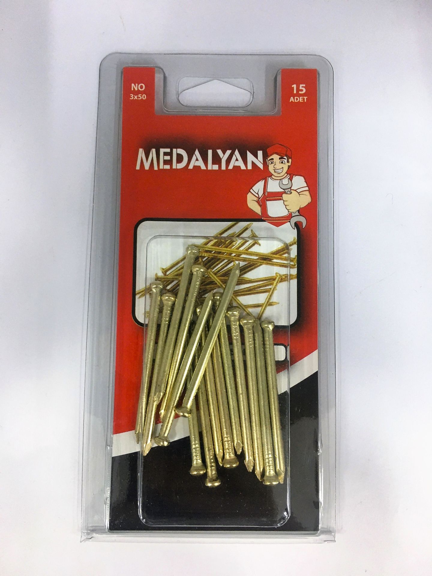 DL-73 Medalyan 3 x 50 Çelik Çivi Sarı*24x5