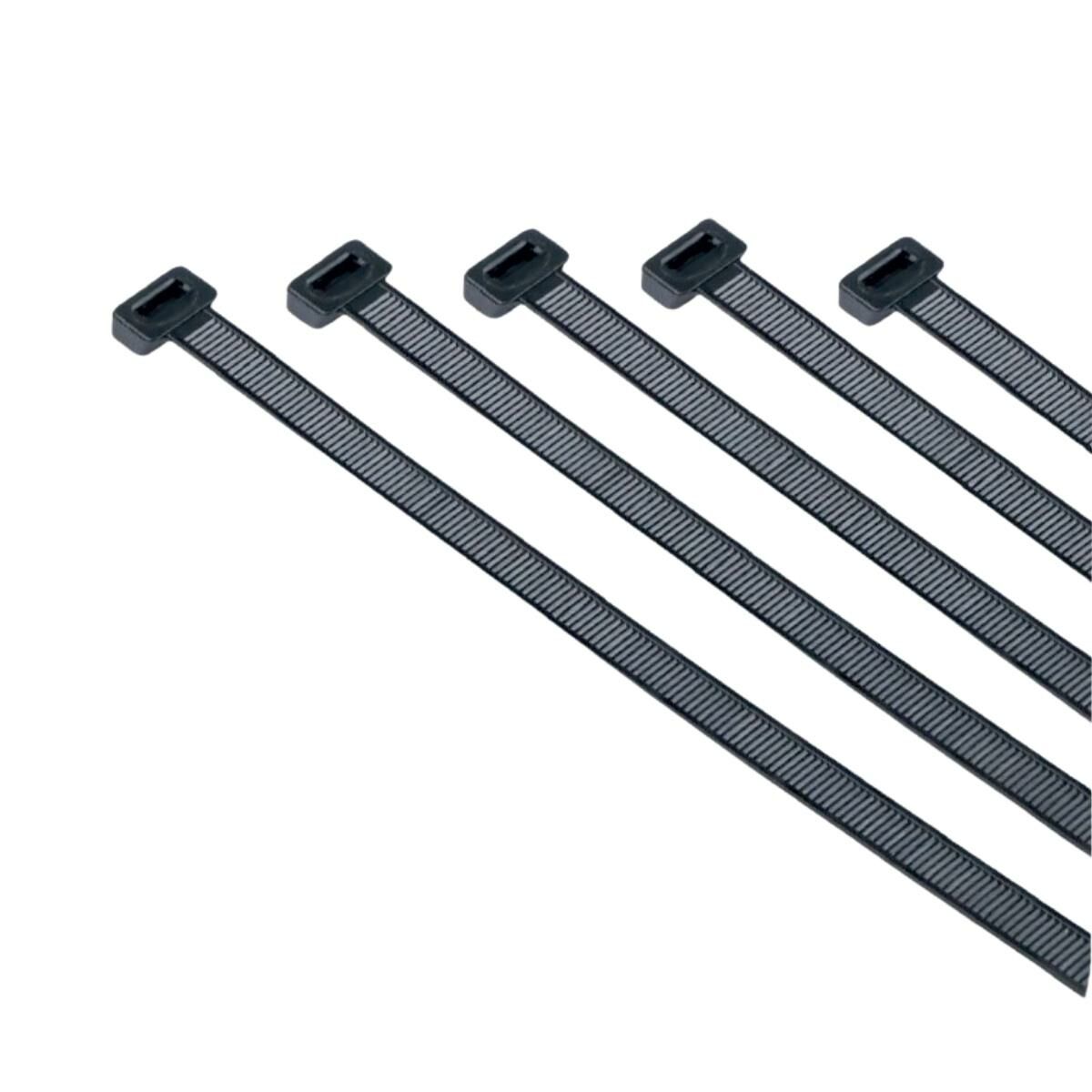 STR-2047 Cırtlı Siyah Pls. Kelepçe 3.60x200mm*50x5