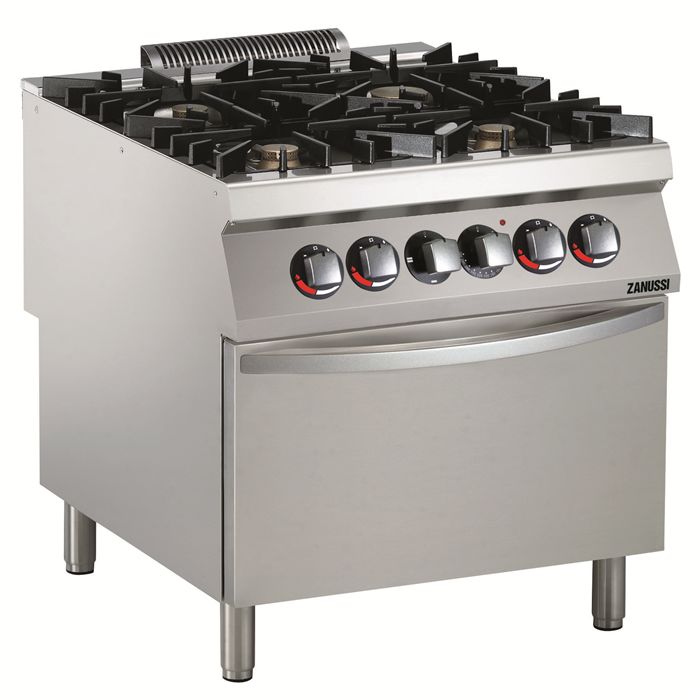 Zanussi  392032 EVO 900 Serisi Gazlı 4 Açık Ateşli Kuzine Elektrikli Fırınlı 80x90x85cm