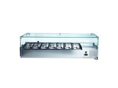 Ndustrio Soğutmalı Set Üstü Saladbar Cam Kapaklı Gn 1/4 7 Küvetli TTR-150-GC