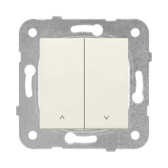 Viko Karre/Meridian Krem Jaluzi Kumanda Anahtarı İki Düğmeli Çerçevesiz - 90967216