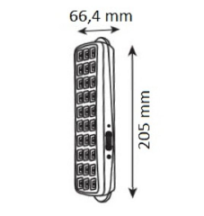 Noas Datça 30 Ledli 2 Watt 20 cm Şarjlı LED Işıldak 150 Lümen YL05-1001