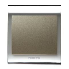 Viko Panasonic Thea Blu Tekli Anahtar Çerçeve Chrome+Beyaz, Kapak Dore
