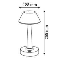 NOAS YL86-1702 Galata Bronz Altın Rengi Dokunmatik, Dimli ve Şarjlı LED Masa Lambası - Gün Işığı (3200K)