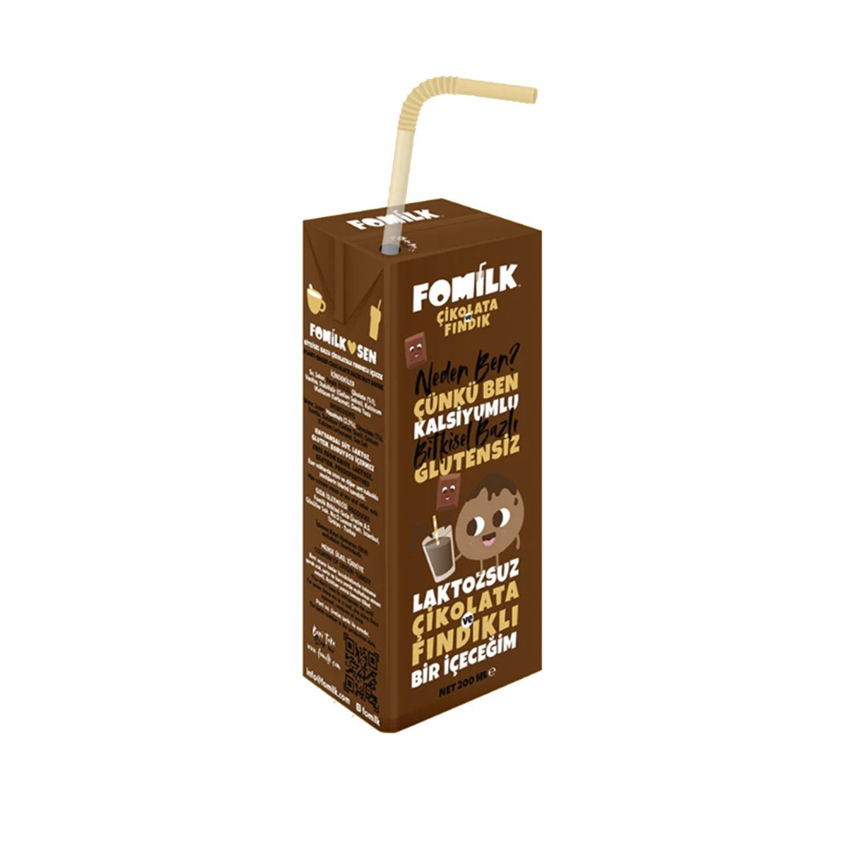 Fomilk Bitkisel Bazlı Çikolatalı Fındık İçeceği 200 ml