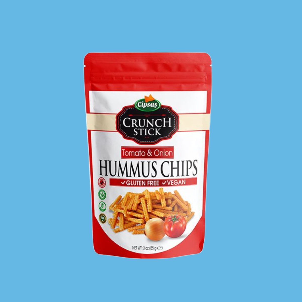 Crunch Stick Domates & Soğan Aromalı Hummus Chips 85 gr