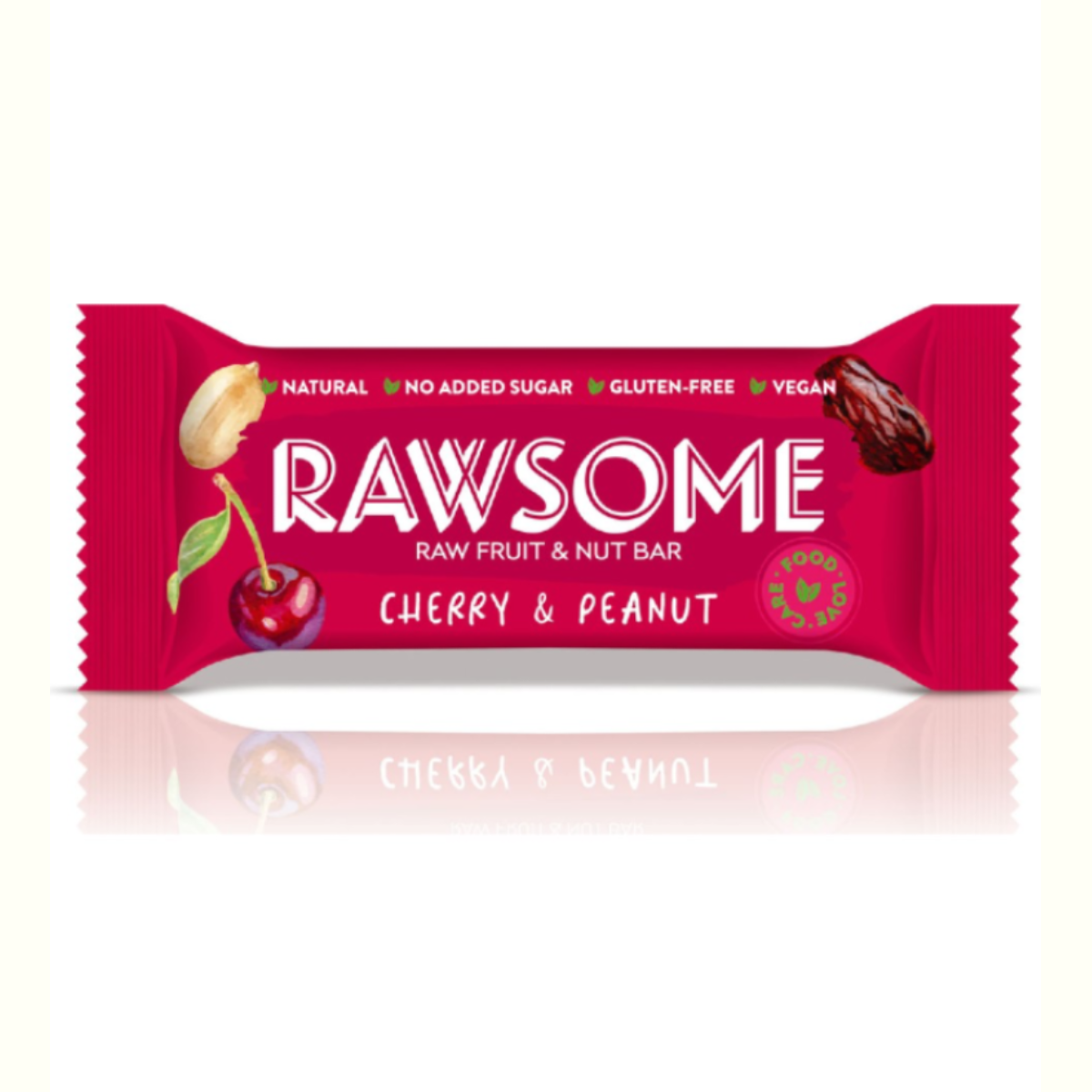 Rawsome Vişne ve Yer Fıstıklı Kuruyemiş ve Meyve Barı 40 gr