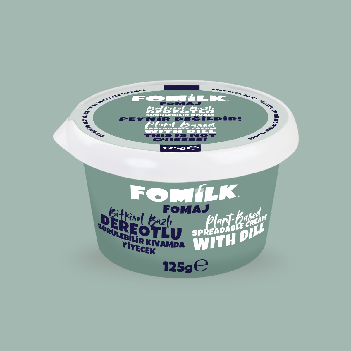 Fomilk Vegan Peynir Dereotlu Sürülebilir Kıvam 125 gr