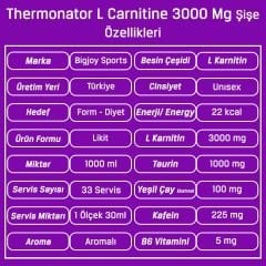Bigjoy Thermonator L Carnitine 3000 Mg 1000 Ml