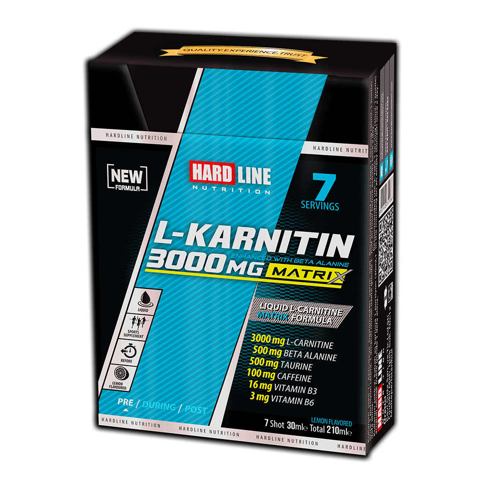 Hardline L Karnitin Matrix 3000 Mg 7 Ampül