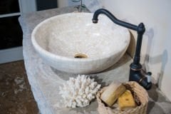 Travertine Sink,Bathroom Sink,Special Design Bathroom Sink,Natural Stone Sink,Sink, Aesthetic Sink,Special Stone Sink,Patterned Mosaic Sink