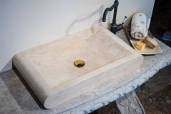 Travertine Sink, Bathroom Sink, Special Design Bathroom Sink, Natural Stone Sink, Sink, Colorful Sink, Aesthetic Sink, Special Stone Sink