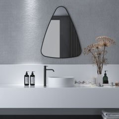 Çerçeveli Ayna, Üçgen Ayna, Salon Aynası, Makyaj Aynası, Dekoratif, Şifonyer, Banyo, Duvar Aynası, Lavabo Aynası, 4 mm Flotal Ayna